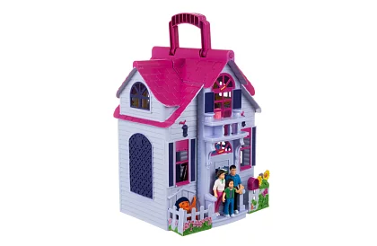 Skladací domček pre bábiky s nábytkom