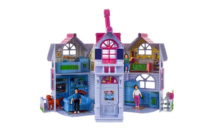 Skladací domček pre bábiky s nábytkom