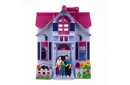 Skladací domček pre bábiky s nábytkom