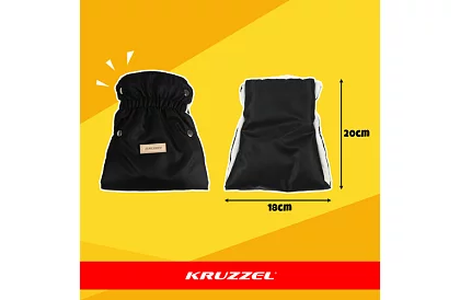 Čierny rukavník - teplé rukavice na kočík