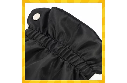 Čierny rukavník - teplé rukavice na kočík