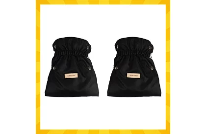 Čierny rukavník - teplé rukavice na kočík