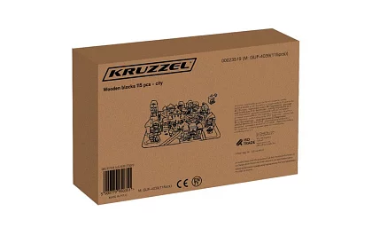 Drevené kocky – Mesto 115 ks s podložkou