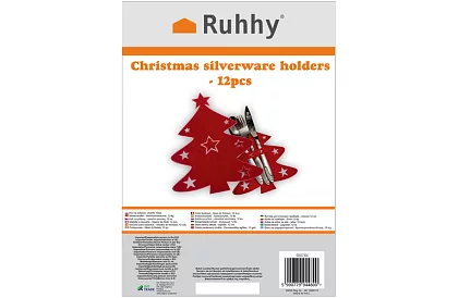 Vianočná kapsa na príbory – prestieranie 12 ks