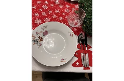 Vianočná kapsa na príbory – prestieranie 12 ks