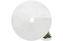 Podložka pod vianočný stromček – 150 cm, biela kožušina