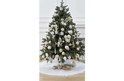 Podložka pod vianočný stromček – 120 cm, biela kožušina