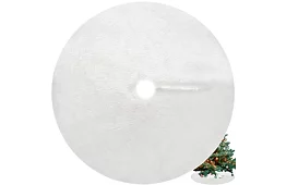 Podložka pod vianočný stromček – 120 cm, biela kožušina