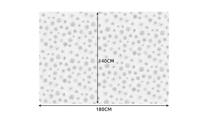 Ubrus so snehovými vločkami 180 x 140 cm – bielostrieborný