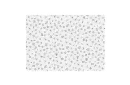 Ubrus so snehovými vločkami 180 x 140 cm – bielostrieborný