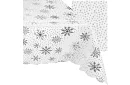 Ubrus so snehovými vločkami 180 x 140 cm – bielostrieborný