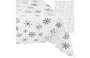 Ubrus so snehovými vločkami 220 x 140 cm – bielostrieborný