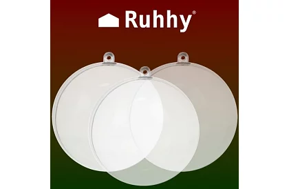 Akrylové baňky k dekorácii, naplneniu - priemer 10 cm, 5 ks