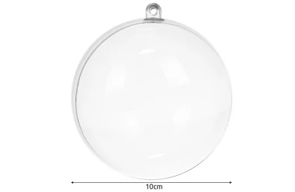 Akrylové baňky k dekorácii, naplneniu - priemer 10 cm, 5 ks