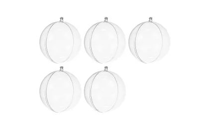 Akrylové baňky k dekorácii, naplneniu - priemer 10 cm, 5 ks