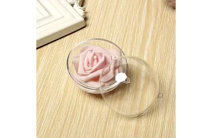 Akrylové baňky k dekorácii, naplneniu - priemer 10 cm, 5 ks