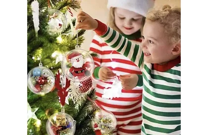 Akrylové baňky k dekorácii, naplneniu - priemer 10 cm, 5 ks