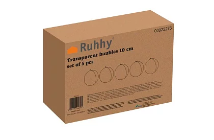 Akrylové baňky k dekorácii, naplneniu - priemer 10 cm, 5 ks