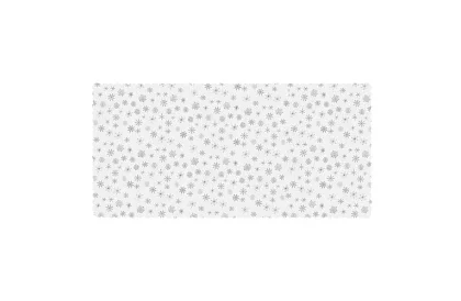 Ubrus so snehovými vločkami 260 x 140 cm – bielostrieborný