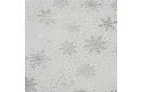Ubrus so snehovými vločkami 260 x 140 cm – bielostrieborný
