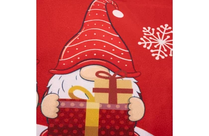 Dlhý vianočný behúň 180 x 40 cm – červený s škriatkami