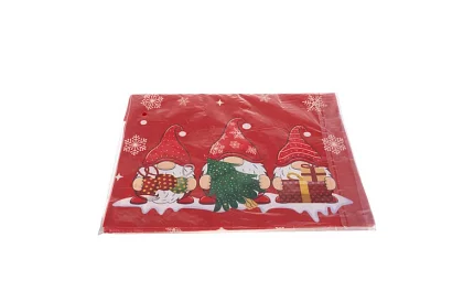 Dlhý vianočný behúň 180 x 40 cm – červený s škriatkami