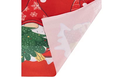 Dlhý vianočný behúň 220 x 40 cm – červený s škriatkami