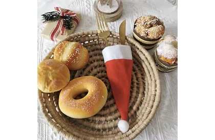 Vianočná kapsa na príbory – sada 12 ks