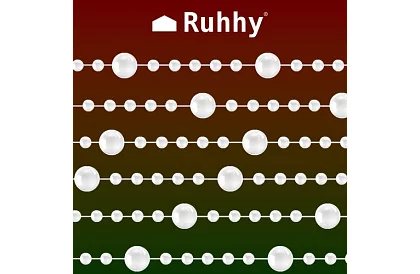 Vianočná dekorácia – reťaz s perlami 5 metrov