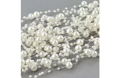 Vianočná dekorácia – reťaz s perlami 5 metrov