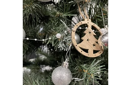 Vianočná dekorácia – reťaz s perlami 5 metrov