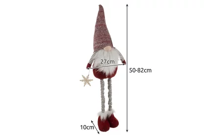 Vianočný trpaslík s čiapkou – teleskopický 50-82 cm