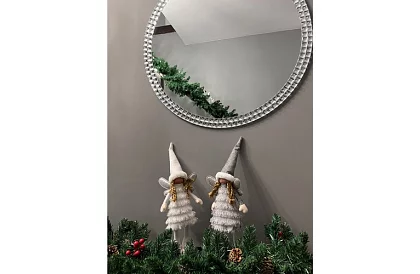 Vianočná biela víla s krídlami – 40 cm