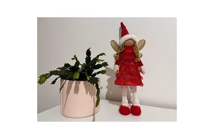 Vianočná červená víla s krídlami – 40 cm