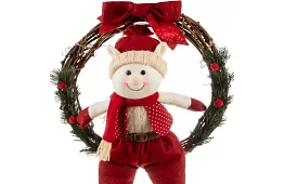 Vianočný veniec na dvere ELF – 36 × 55 cm