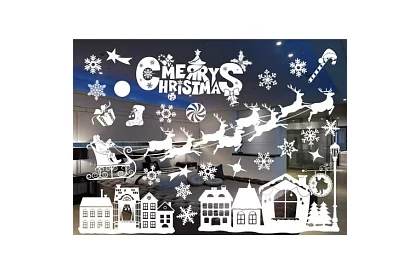 Vianočné samolepky na okno – Merry Christmas
