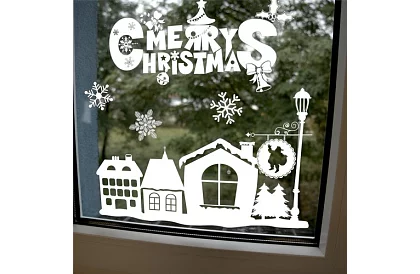 Vianočné samolepky na okno – Merry Christmas