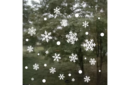 Vianočné samolepky na okno – vločky