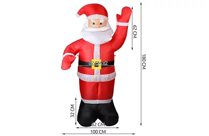 Nafukovací Santa Claus 180 cm s LED osvetlením a kompresorom