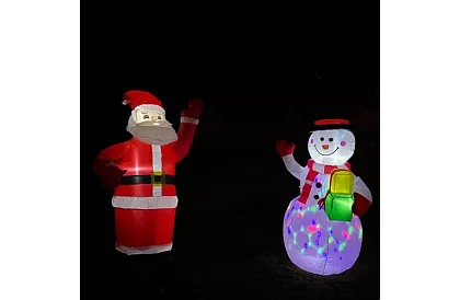 Nafukovací Santa Claus 180 cm s LED osvetlením a kompresorom