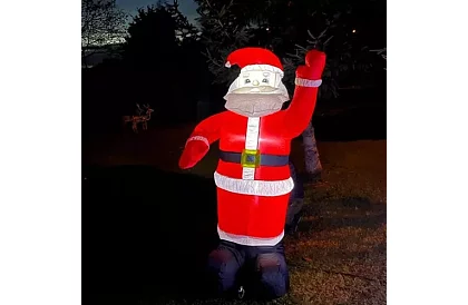 Nafukovací Santa Claus 180 cm s LED osvetlením a kompresorom
