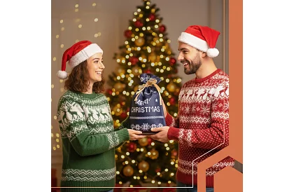 Dekoratívne darčekové vianočné tašky – 8 ks