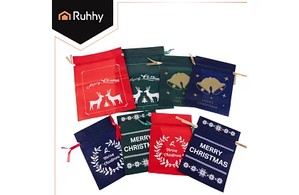 Dekoratívne darčekové vianočné tašky – 8 ks