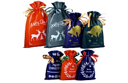 Dekoratívne darčekové vianočné tašky – 8 ks