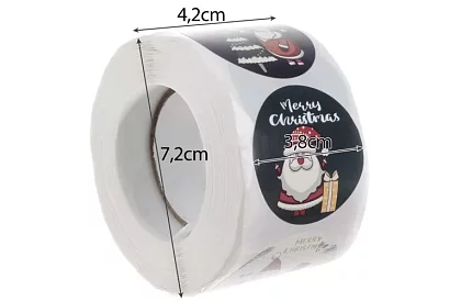 Vianočné samolepky na role – 500 kusov