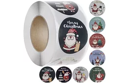 Vianočné samolepky na role – 500 kusov