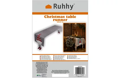 Dlhý vianočný behúň so škriatkom 215 x 34 cm