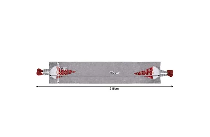 Dlhý vianočný behúň so škriatkom 215 x 34 cm