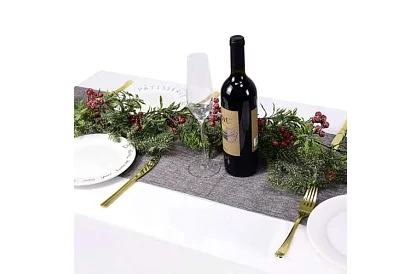 Dlhý vianočný behúň so škriatkom 215 x 34 cm