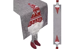 Dlhý vianočný behúň so škriatkom 215 x 34 cm